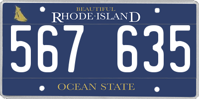 RI license plate 567635