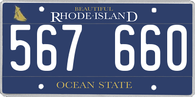 RI license plate 567660