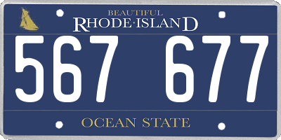 RI license plate 567677