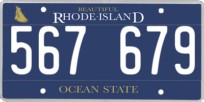 RI license plate 567679
