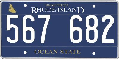 RI license plate 567682