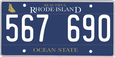 RI license plate 567690