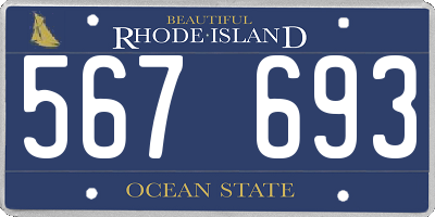 RI license plate 567693