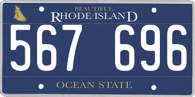 RI license plate 567696