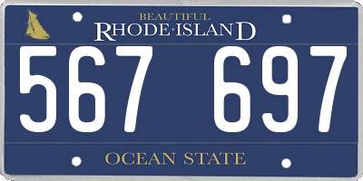RI license plate 567697