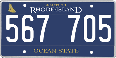 RI license plate 567705