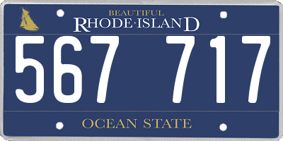 RI license plate 567717