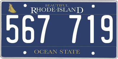 RI license plate 567719