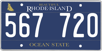 RI license plate 567720