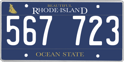 RI license plate 567723