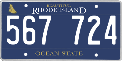RI license plate 567724