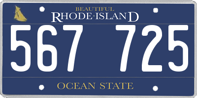 RI license plate 567725