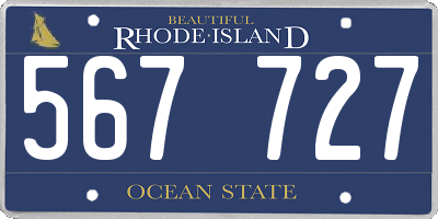 RI license plate 567727