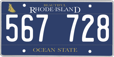 RI license plate 567728