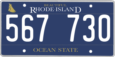 RI license plate 567730