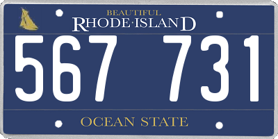 RI license plate 567731