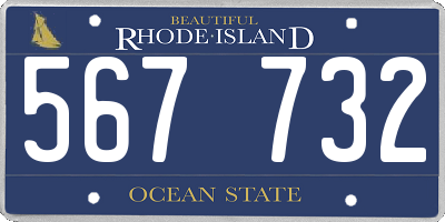 RI license plate 567732