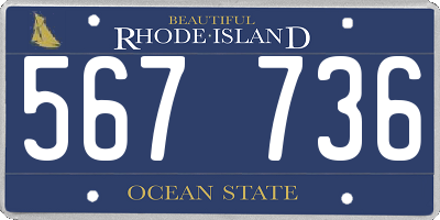 RI license plate 567736