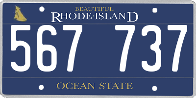 RI license plate 567737