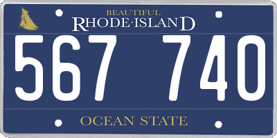 RI license plate 567740