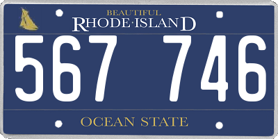 RI license plate 567746