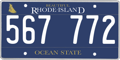 RI license plate 567772