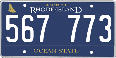 RI license plate 567773