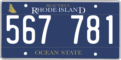 RI license plate 567781