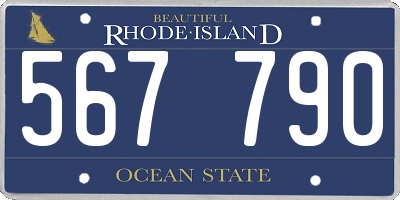 RI license plate 567790
