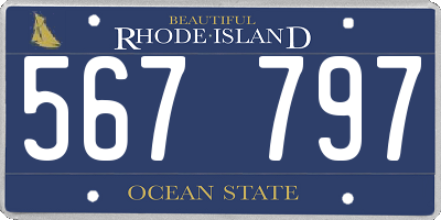 RI license plate 567797