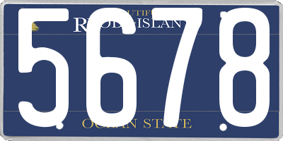 RI license plate 5678