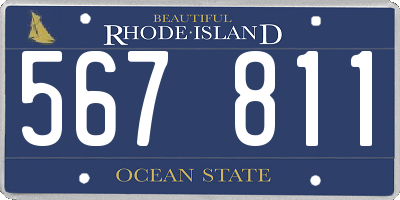 RI license plate 567811