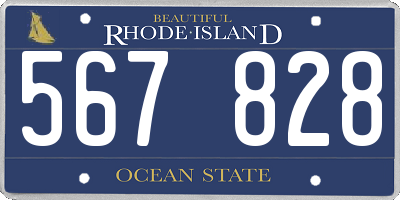 RI license plate 567828