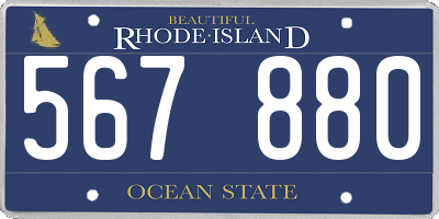 RI license plate 567880