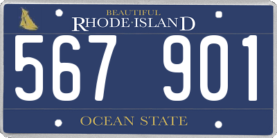 RI license plate 567901