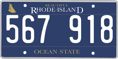 RI license plate 567918