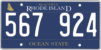 RI license plate 567924