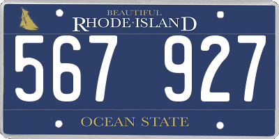 RI license plate 567927