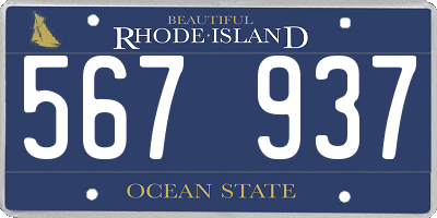 RI license plate 567937