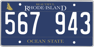 RI license plate 567943