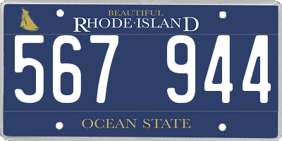 RI license plate 567944