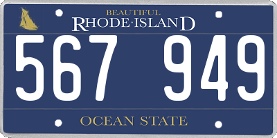RI license plate 567949