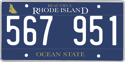 RI license plate 567951