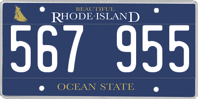 RI license plate 567955
