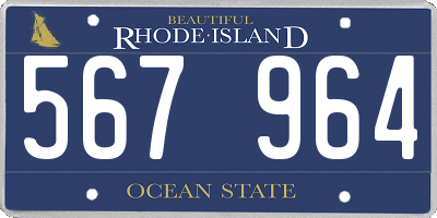 RI license plate 567964