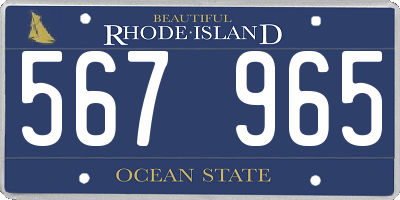 RI license plate 567965
