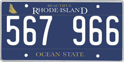 RI license plate 567966