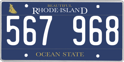 RI license plate 567968