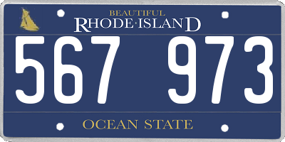 RI license plate 567973