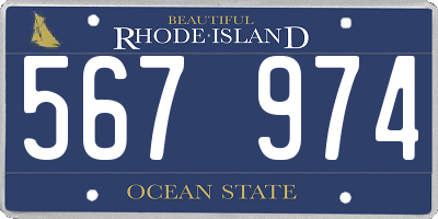 RI license plate 567974